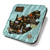 1 x Square Coaster - South Africa African Map Landmarks