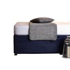 Diwan-Bettgestell, Wildlederimitat, tiefe Passform, Belledorm Volant, King-Size-Bett, Marineblau