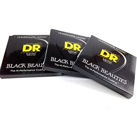 DR Guitar Strings Electric K3 Black Beauties High Performance 3 Packs 10-52