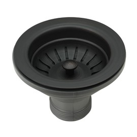 Kitchen Sink Stopper Replacement for 3-1/2 Inch Standard Strainer Drain, Solid Brass with Post Styled Basket - Match with Akicon Faucet