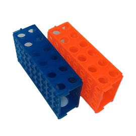 pkpohs Tube Black 4-Way 80 Hole Centrifugal Tube Rack, Test Tube Stand, Plastic (Color Random 2 Pack)