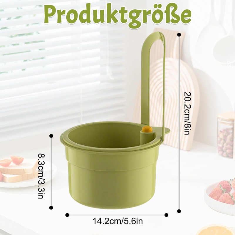 Sink Strainer, Large Green Sink Strainer Hanging, One Button Lid,