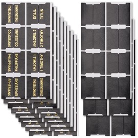 WEBEEDY 96 PCS Leather Bible Index Tabs 66 PU Bible Tabs and 30 Blank Bible Labels Tabs Chapter Tabs Bible Tags for Men and Women Great Christian Gift