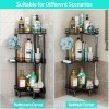 HapiRm Corner Shower Caddy Standing - 3 Tier Organizer 3-tier,