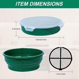 Collapsible Batter Bowl - Mess Free Better Breader Shaker Bowl with Lid Breading Shaker Container - Great for Fried Fish, Fried Chicken, Onion Rings, Wings & More,No Leak,Easy to Store