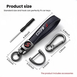 JULOPO Car premium leather Keychain keyring Compatible with MINI cooper key accessories