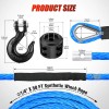 Nilight 1/4 Inch x 50 Feet Winch Rope Synthetic Winch