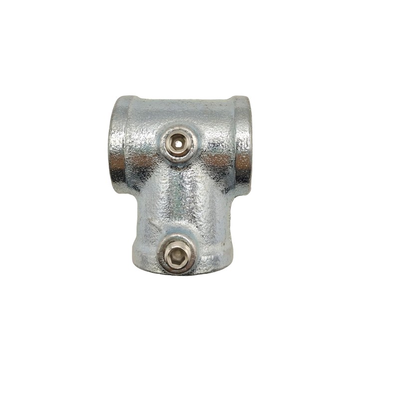 4Pcs Galvanized Pipe Fittings Single Socket Tee Steel Pipe Pipe