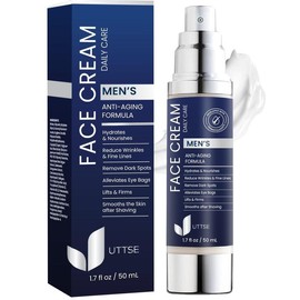 Uttse 6-in-1 Mens Face Moisturizer: Face Cream for Men - Reduce the Look of Eye Bags, Dark Circles, and Puffiness - Skin Care for Men - 1.7 fl oz - Specification: Men's 6-IN-1 Face Cream