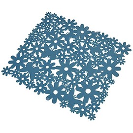 Macosa UMEN168B Sink Insert Petrol Flowers Plastic Sink Mat Sink Mat Non-Slip Sink Liner Sink Protector Mat Kitchen