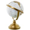 Globo Terraceo 23562 Blanco C/Pie Metal Dorado 19 x 16