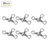 VGEBY 20pcs Three Way Swivel T-Turn Fishing Rod Swivel 3