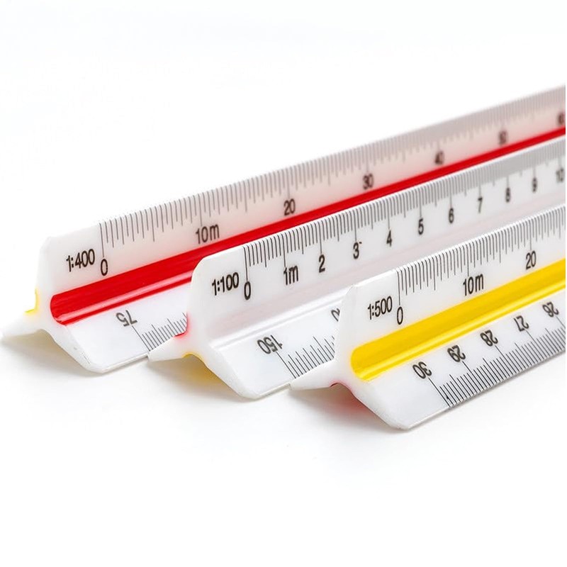 Triangle Scale (15 cm), Drafting Supplies, Scale Ruler, for General