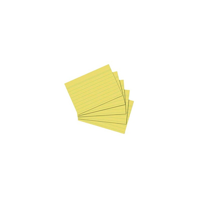 herlitz Index cards, DIN A7, lined, yellow, 4008111150719