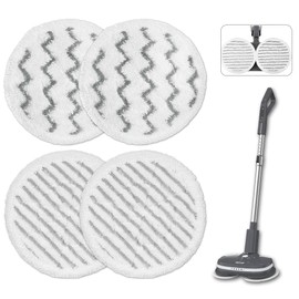 4Pcs Replacement Steam Mop Pads for Shark S6002UK S7201UK Steam Mops, Resuable Washable Steam & Scrub All-in-One Cleaning Pad for All Sealed Hard Floors