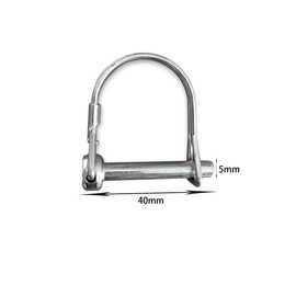5Pcs Wire Lock Pin,Heavy Duty Safety Coupler Shaft Locking Pin,Hitch Pin,5MM*40MM Wire Lock Trailers Pin for Farm