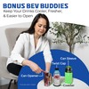 Drink Organizer for Fridge-White Automatic Pusher Glide,12oz 16oz 20oz-Soda Dispenser