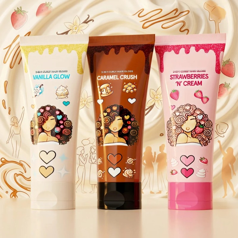 3 in 1 Curl Shine Cream Lightweight Moisturizer Hydrating Styling