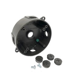 Sealproof 5 Hole 1/2-Inch Holes Weatherproof Round Electrical Outlet Box with 5 Outlet Holes, 1/2" Dia, UL Listed, Bronze