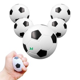 5 Pack Pelotas Fútbol Antiestrés, pequeñas Pelotas Deportivas de Espuma Suave para Alivio ansiedad, desestrés y decoración de Fiestas de niños