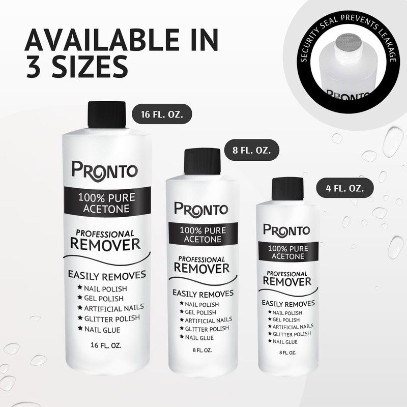 Pronto 100% Acetone Gel Nail Polish Remover - Gel Polish