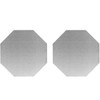 2Pcs Octagonal Stainless Steel Cup Mats, 9.5cmx9.5cm Silver Stainless Steel