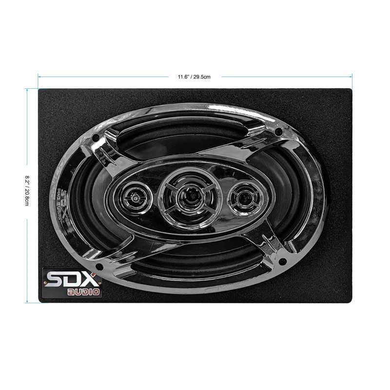SDX Audio 6x9" 4-way Car Speaker System Hatchback Box (a