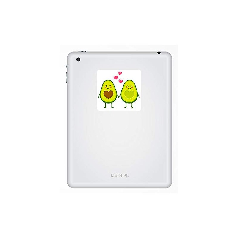 2 x 10cm Cute Avocado Love Couple Vinyl Stickers -