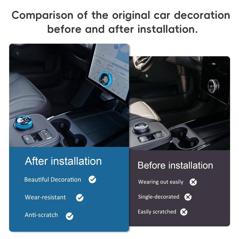 Auovo Volume Control Knob Cover Compatible with Ford Mustang Mach
