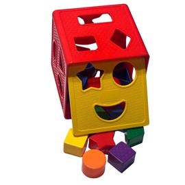 Shape Sorter Toddler Learning Toys - 19 Pcs Classic Kids Toys Blocks for Toddlers 1-3, Color Recognition, Sorting and Matching Activity Cube for Baby Games