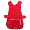 BILMASEE,s LADIES UNIVERSAL RED THICK COTTON BLEND TWILL TABARD APRON,(LARGE