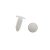 HOPESPANNER 30Pcs White Plastic Rivets Splash Guard Fastener Push Type