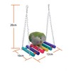 CINY Bird Toy, Natural Swings Made of Solid Wood, Stand