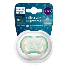 Chupón Avent Nocturno Brilla En La Oscuridad 0-6 Meses Verde-melon 0-6 Meses