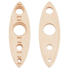 PH PandaHall 2pcs Safety Eye Tool Wood Safety Eyes Insertion Tool Amigurumi Craft Eyes Tool Eyeball Gauge Board Wood Auxiliary Tool for DIY Craft Amigurumi Crochet Stuffed Animal Bear Eyes Install
