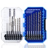 Sinyeenglon Hex Shank Cobalt Drill Bit Set 16Pcs 1/16"-1/4", M35