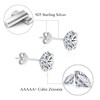 925 Sterling Silver Stud Earrings Set 6 Pairs 3mm 4mm