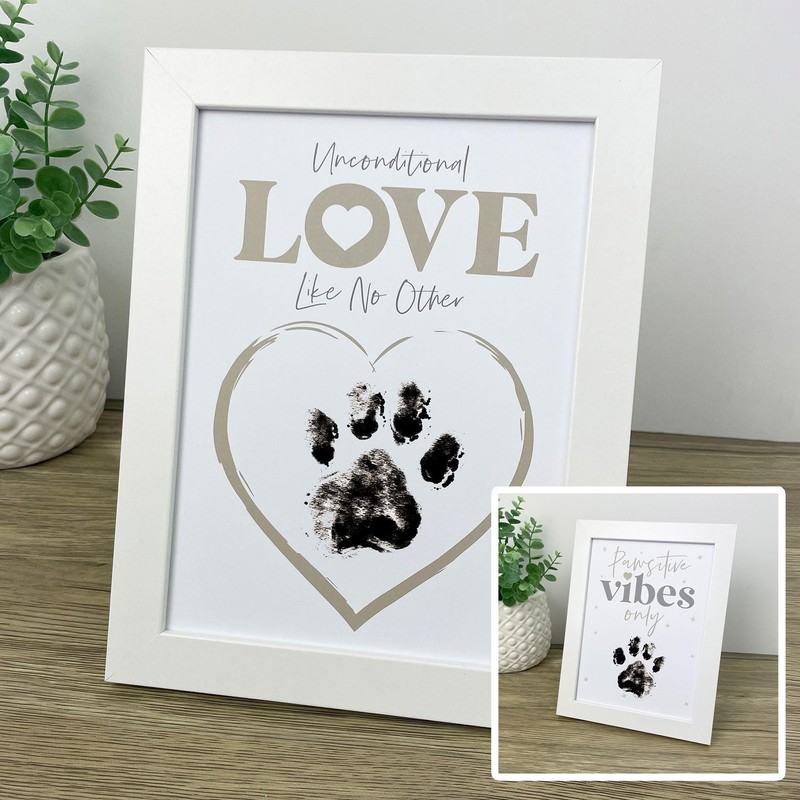 Paw Print Keepsake Frame Kit with Inkless Pad - 2
