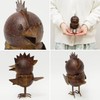 村田屋産業 置物 オブジェ メタル パンクバード 小 約12×7×15cm ブロンズ 4731