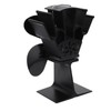 4 Blade Heat Powered Stove Fan Silent Eco Friendly Aluminium