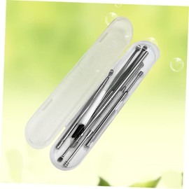 Healvian 3pcs Stainless Steel Ear Wax Removal Tool Set Kit Picks Anti- Handle Resistant Design for Safe Cleaning Convenient Storage Box Included