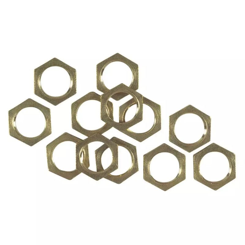 Commercial Electric Light Fixture Lamps Repair Solid Brass Hex Nuts
