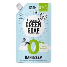 Marcel's Green Soap - Hand Soap Refill 0% - Allergy Certified - For sensitive skin - No perfume - Vegan - Packaging recyclable - 500 ml