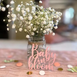 Baby in Bloom Tags,Baby Shower Mason Jar Tags for Gender Reveal Party,Baby Shower Centerpiece
