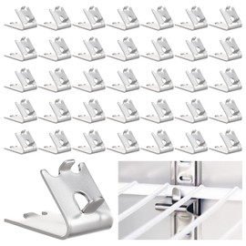 40Pcs 920158 Freezer Shelf Clip, Stainless Steel Shelf Clip for Refrigerator, Freezer Cooler Shelfs Support Replacement, Cooler Shelfs Buckles Clips
