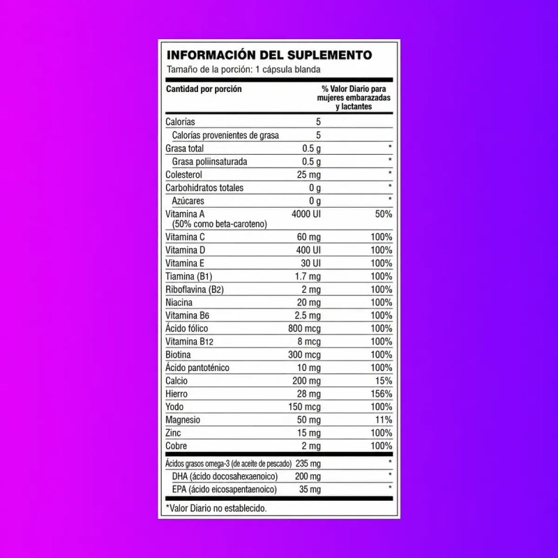 One A Day Multivitaminico Prenatal (60 Softgels) Bayer
