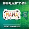 2-Pack Mama Stickers - Leopard Print Letters - Heart and