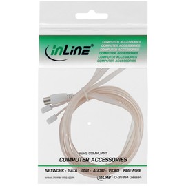 InLine® Wire Antenna, Dipole for FM with IEC Coupling 75Ohm