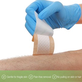 NeuHeils Silicone Adhesive Bandages for Sensitive Skin – Large 2x4 Inch (40 Count) | Hypoallergenic & Waterproof Wound Care | Pain-Free Removal, Non-Stick Pad, Gentle for Fragile Skin