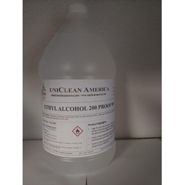 UniClean America UniClean America Ethyl Alcohol 99% DA 2001 Proof (128 fl oz/ 1 gln/ 3.79 LTR)